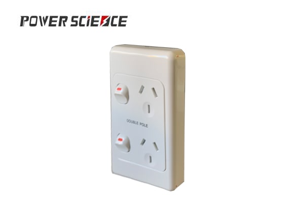 [GPA318-V] 10A double powerpoints Double Pole vertical