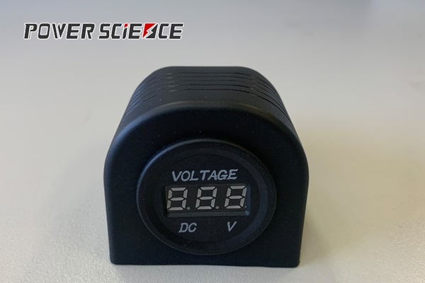 One hole Socket with Voltmeter (Blue Light)