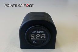 [DS-003] One hole Socket with Voltmeter (Blue Light)