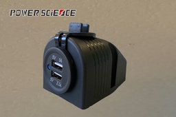 One hole Socket with 3.1A USB Charger (Blue Light)