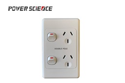 [GPA318-V] 10A double powerpoints Double Pole vertical